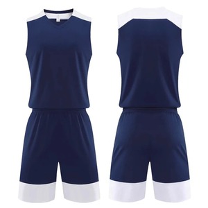 Ensemble de maillots de basket-ball pour hommes, gilet d'entraînement respirant à col en V, short à double poche pour enfants, uniforme vierge d'entraînement sportif pour femmes - Product Image 6