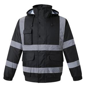 High Visibility Winter Jacket Workwear Bomber Jacket Insulated Workwear with Multi Pockets for <b>Men</b> - Product Image 3