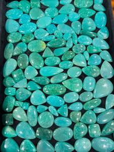 อัญมณีสีเขียวอมาโซไนต์ทรงหยดน้ำทรงรีทรงหยดน้ำตาสีเขียวธรรมชาติสำหรับทำเครื่องประดับ - Product Image 2