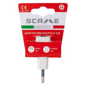 3-<b>socket</b> Adapter 2P+T 10A White PP0447R Italian Standard Electrical <b>Socket</b> Adapter Other Connectors Product Category - Product Image 2