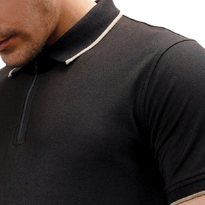 Venta al por mayor de camisetas de polo con logotipo personalizado para hombre patrón sólido poliéster impreso tela de punto sublimación en blanco bolsillos de camisa - Product Image 5