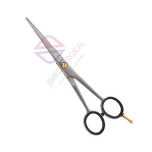 Tijeras quirúrgicas de acero inoxidable para el cabello con certificado CE con tornillo dorado, reposapiés ajustable, herramientas profesionales de belleza para salón - Product Image 1