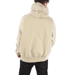 สินค้ามาแรง เสื้อฮู้ดดี้ผู้ชายแบบสั่งทำพิเศษ สไตล์ดิสเทรส ทรงหลวม ไหล่ตก ดีไซน์ใหม่ ผ้าฟลีซคอตตอน 100% แบบเรียบ - Product Image 2