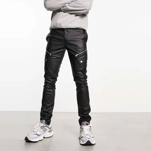 Pantalons de jogging en polyester personnalisés à la mode, avec poches, streetwear, sur mesure, coupe ajustée, braguette à boutons, respirant, pour hommes - Product Image 3