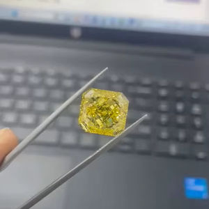 Diamante CVD Cultivado en Laboratorio, Corte Radiante Cuadrado, 10.09 Quilates, Color Amarillo Fantasía, Claridad VVS1, Certificado IGI, Piedra Suelta - Product Image 1