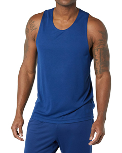 Camiseta sin mangas de poliéster para hombre, Camisa sin mangas vibrante, mezcla de algodón ligera con colores brillantes de verano, ropa de calle Ideal Festival - Product Image 1