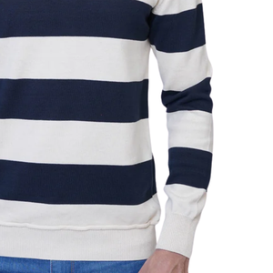 Sudadera Premium a Rayas con Cuello Redondo, Cómoda, Unisex, Suave, Duradera, Elegante, Informal, Acogedora para Uso Diario, para Hombre - Product Image 6