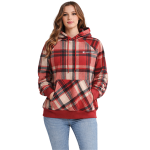 Sweat à capuche rouge à carreaux pour chiens et propriétaires, ensemble assorti, confortable et élégant, pour animaux de compagnie et humains, motif à carreaux rouges - Product Image 3