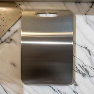 Tabla de cortar de acero inoxidable, tabla de preparación de cocina personalizada, duradera, ligera, apta para lavavajillas, 4mm de espesor - Product Image 4