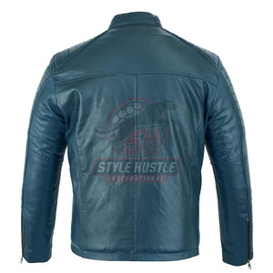 Servicios OEM Chaqueta de cuero para hombre con logotipo personalizado de alta calidad, nuevo diseño, chaqueta de cuero de invierno para hombre, hecha en Pakistán - Product Image 2
