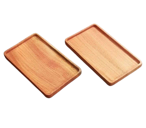 Plateau de service en bois fabriqué à la main Assiette pour aliments chauds Forme et taille personnalisables Conçu à partir de divers types de bois naturel solide - Product Image 6