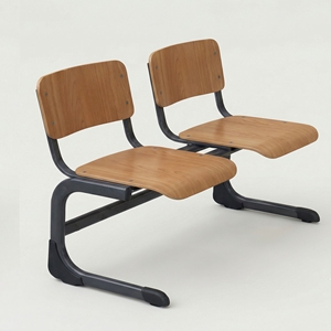 Silla Escolar Moderna con Asiento de Madera Contrachapada y Estructura Metálica, Asiento Resistente para Aulas, Centros de Capacitación y Educación - Product Image 5