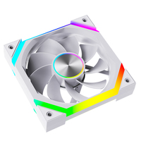 Ventilateurs de boîtier PC XINMAI blancs 120 mm à pales inversées ARGB PWM, kit de 4 avec télécommande, ventilateurs de refroidissement RGB 5V 3 broches pour gaming