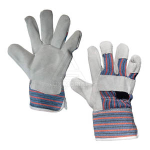 Gants de travail en cuir véritable pour hommes Gants de travail de sécurité Gants de travail de couleur unie - Product Image 1