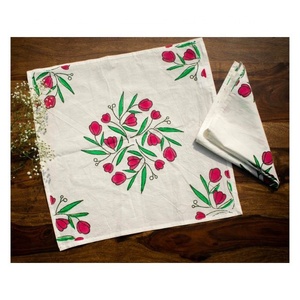 Belle haute humidité évacuation farine sac Type coton lin cuisine demi blanc Floral imprimé serviettes expédition internationale - Product Image 1