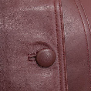 Chaqueta de cuero PU de satén para mujer, diseños personalizados, nuevos abrigos de otoño transpirables con cuello levantado, prendas de vestir exteriores de moda para invierno - Product Image 5