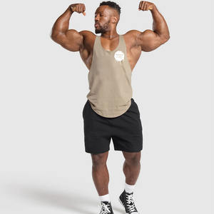 OME Service Débardeur Stringer de gymnastique de couleur unie pour hommes en coton Débardeur de fitness pour adultes - Product Image 4