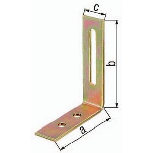 Adjustable 65x80x20mm Angle Bracket for Storage Racks & Shelving <b>Units</b> Raw Steel with Yellow Galvanized GAH 1 Piece - Product Image 1