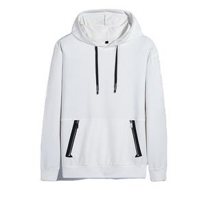 Sweat-shirts pour hommes en coton 95% et élasthanne 5% avec poche zippée et broderie 3D délavée, et sweats d'automne pour femmes - Product Image 2
