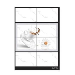 Digital Vitrified <b>Ceramic</b> Wall Tiles Semi Porcelain Glossy Marble Look Bathroom Decoration Heat <b>Insulation</b> Tiles - Product Image 1