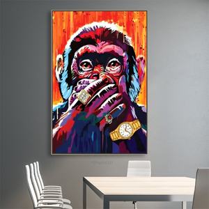 Peinture à l'huile moderne faite à la main <span class=keywords><strong>POP</strong></span> toile <span class=keywords><strong>Art</strong></span> Style pour la maison hôtel bureau décoration murale autres peintures - Product Image 2