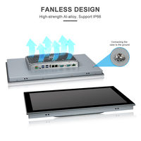 PC industriel à écran tactile capacitif/résistif en alliage d'aluminium IP65 de 17,3 pouces, encastrable/montable au mur, en stock