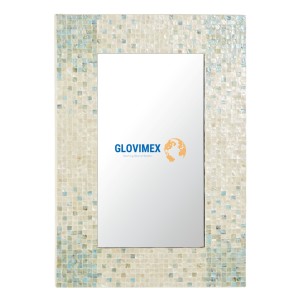 Best Collection Mother Pearl Capiz <b>Shell</b> Frame Modern Minimalist Eco-Friendly Customizable Size Color Wall <b>Mirror</b> for Home Decor - Product Image 1