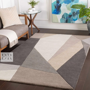 100% nouvelle-zélande laine moderne grande surface tufté à la main géométrique Design tapis imprimé maison sol décor enfant porte tapis tapis - Product Image 6