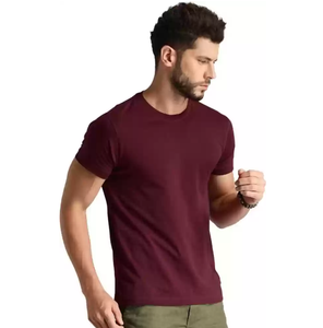 Breathable High Quality <b>Mens</b> Fashion O Neck <b>t</b> <b>Shirts</b> <b>Heavyweight</b> 100% Cotton Anti Wrinkle Plain O Neck <b>t</b> <b>Shirt</b> - Product Image 2