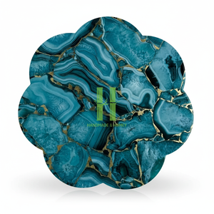 แผ่นรองจานลายหอยเชลล์พิมพ์แล็คเกอร์อาหารปลอดภัยสำหรับวางแล็คเกอร์ที่ทำด้วยมือจากเวียดนาม - Product Image 3