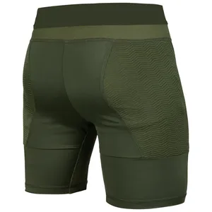 Venta al por mayor pantalones cortos de compresión multicolor atractivo patrón sólido transpirable cintura media entrenamiento pantalones para correr conjuntos de tamaño XL - Product Image 3