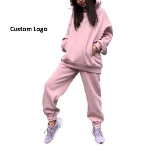 Meilleure Qualité Deux Pièces Surdimensionné Solide Casual Sweat À Capuche Pulls Long Pantalon Ensemble Nouveau Costume De Mode Chaud À Capuche En Gros Sweats - Product Image 2