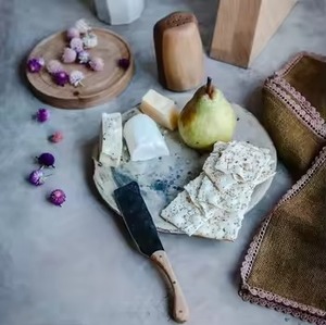 High-Quality Cheese <b>Block</b> in Premium Wood with Hand Forged <b>Knife</b> for Elegant Storage and Display Stand Premium Quality - Product Image 5