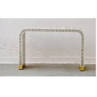Fabricant et exportateur de tables consoles en incrustation d'os, table de chevet en nacre incrustée à la main pour la décoration de la maison