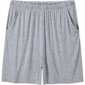 Conjunto de verano para hombre en gris claro, camiseta y pantalones cortos a juego en gris jaspeado, ropa de estar de algodón suave, conjunto de pijama de jersey melange de 2 piezas. - Product Image 3