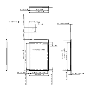 Ls024j3lx01 2.4 inch Transflective TFT LCD Bảng điều chỉnh 320x480 ánh sáng mặt trời có thể đọc được LCD hiển thị với 24 pins FPC LCD module - Product Image 3