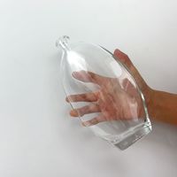500ml 520g Forme Ovale Tequila Gin Rhum Vodka Whisky Bouteilles En Verre Prix D'usine En Gros