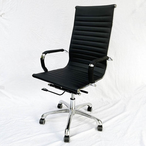 Chaise de bureau pivotante à dossier haut MFMB03, revêtement en similicuir, réglable en hauteur avec appui-tête ajustable, pour la maison, l'atelier, l'hôpital, l'hôtel - Product Image 3