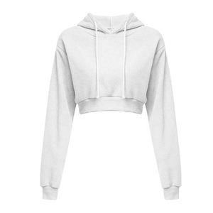 Sudadera con Capucha y Cremallera para Mujer, Top Corto Personalizado, 100% Algodón, Felpa, Invierno, Ecológica, Transpirable, Reflectante - Product Image 5