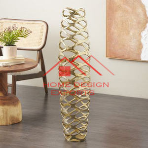 Jarrón de metal de aluminio fundido con acabado Dorado para el hogar y la sala de estar, sofá, decoración lateral, jarrón de metal, último diseño - Product Image 1
