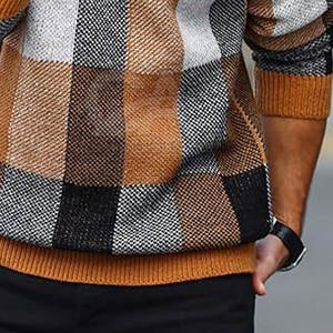 เสื้อสเวตเชิ้ตผู้ชายสำหรับใส่กลางแจ้ง แฟชั่นฤดูหนาว ดีไซน์สีตัดกันหลากหลายแบบ - Product Image 5