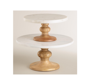 ล่าสุดที่ทันสมัยไม้ฐานหินอ่อนยืนเค้กที่มีสไตล์ที่มีคุณภาพที่ดีที่สุดล่าสุดแฟนซียืนเค้กพรรคใช้ราคาถูก - Product Image 3