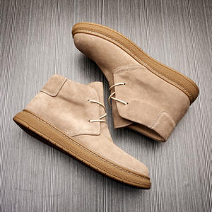 Chaussures de travail en cuir de vache durable avec doublure anti-odeur et absorption des chocs, chaussures décontractées pour hommes, chaussures de tous les jours - Product Image 3