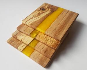 แผ่นรองจานเรซิ่นทนความร้อนเป็นมิตรกับสิ่งแวดล้อมพร้อมแผ่นรองจานไม้สี่เหลี่ยมกันลวกแผ่นรองชามหนาสำหรับห้องครัว - Product Image 2