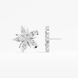 Boucles d'oreilles de luxe en forme d'étoile en or 14K et 18K fabriquées à la main meilleure idée cadeau avec des diamants de laboratoire marquise pour femme - Product Image 5