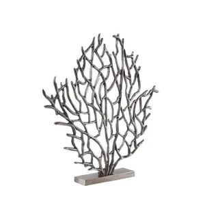 Prato pequeño negro níquel árbol escultura Metal decoración del hogar ornamento sala de estar dormitorio entrada escritorio diseño artístico - Product Image 2