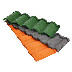 Tejas <span class=keywords><strong>de</strong></span> Acero con Recubrimiento <span class=keywords><strong>de</strong></span> Piedra Española <span class=keywords><strong>de</strong></span> 0.35mm y 0.40mm, Color Carbón Negro y Verde Bosque, Láminas Metálicas <span class=keywords><strong>para</strong></span> Techos <span class=keywords><strong>de</strong></span> Villas en Sudáfrica - Product Image 4