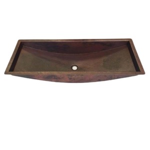 Fregadero de cobre martillado cuadrado, aspecto antiguo hecho a mano, el más vendido, barato - Product Image 4