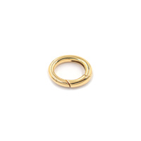 Fermoirs à ressort ovales en laiton plaqué or 18 carats, connecteurs faits à la main pour la fabrication de colliers et de bracelets