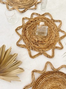 Napperon en jacinthe d'eau naturelle Star Produits écologiques Fabriqué au Vietnam Décoration de table Napperon tissé en gros - Product Image 6